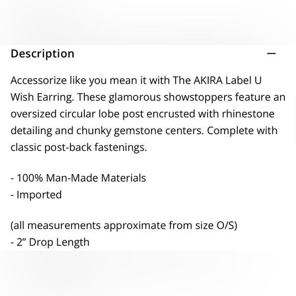 ✨AKIRA Dazzling Silver Circle ✨Earrings - Picture 6 of 6